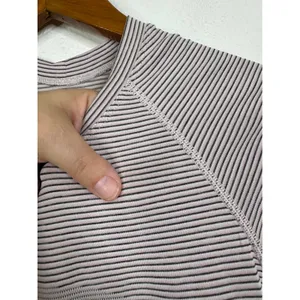 Lululemon Swiftly Tech Short Sleeve Crew Striped Purple White Size 2 thumbnail 5