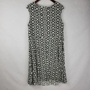 Maggie London Stitch Fix Dress 22W Black White Cenna Jersey Starbust Mini NEW thumbnail 3