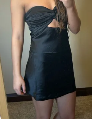 Princess Polly black mini dress thumbnail 1