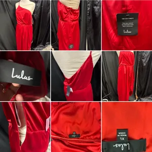 Lulu's Red One‎ Shoulder Dress thumbnail 2