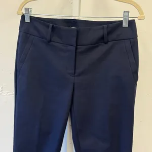 Ann Taylor LOFT Julie Fit Navy Blue Ankle Pants Trousers Womens Size 4 Stretch thumbnail 3