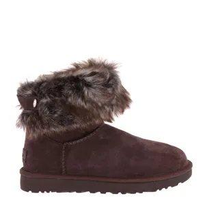 UGG Australia Brown Suede Faux Fur Cuff Winter Boots Womens 10 thumbnail 2