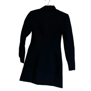 Nwot Zara Jacket Dress With Pearl Buttons Bloggers Fav Black Small thumbnail 12
