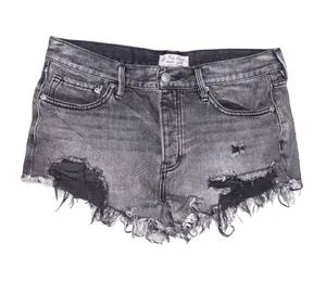 We The Free Black Wash Distressed Denim Cutoff Shorts Size 28 thumbnail 1