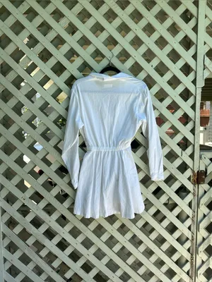 Boyish White Long Sleeve mini Dress thumbnail 4