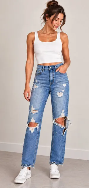 Free People We The Free East End Dusk Crvy Straight Shooter Denim Jeans Size 24 thumbnail 1