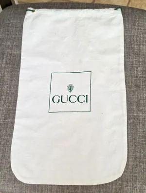Authentic Gucci Dust Shoe Flannel Bag  Drawstring 14" x 9" thumbnail 1