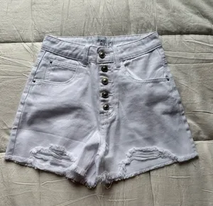 princess polly white jean shorts thumbnail 2