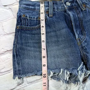Levi's Cherry Shorts Womens 24 Blue‎ 501 Button Fly Cut Off Cotton thumbnail 8