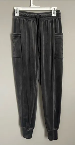 OFFLINE X AERIE | Charcoal Gray Velour Jogger Pants Sz XS thumbnail 1