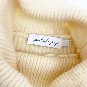 Petal + Pup Freddie Ribbed Knit Balloon Sleeve Turtleneck Sweater Ivory Cream thumbnail 12