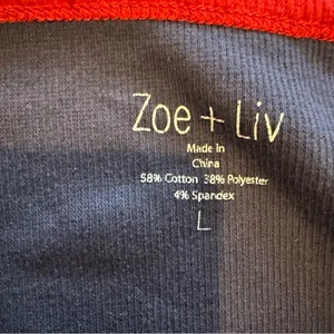 Zoe+Liv women’s size large red white and blue USA tank top thumbnail 2