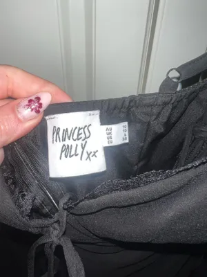Princess Polly Lace Sleeve Black Mini Dress thumbnail 3