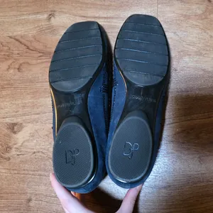 Donald Pliner Navy Suede Rhinestone Embellished Ballet Flats thumbnail 8