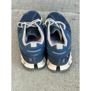 On Running Cloud 5 Sneakers Shoes Navy Blue White Lace Up Size 6.5 thumbnail 7