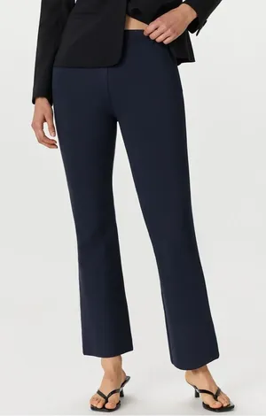Quince Ultra Stretch Ponte Bootcut Pants Navy Blue Sz Large Work Career Capsule thumbnail 1