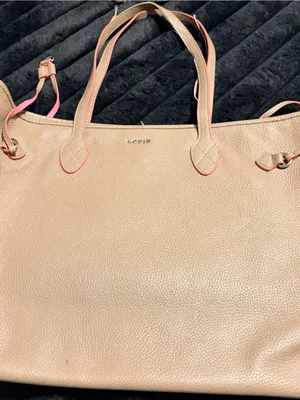 Lodis Beige Tote with Pink Trim Tan thumbnail 2
