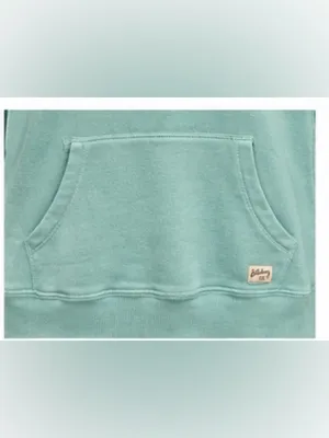 Billabong Mint Aqua Pullover Hoodie Size Large Cotton Blend Kangaroo Pocket thumbnail 7