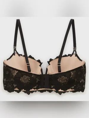 Aerie Lace Plunge Neck Bra 34C New Padded Wired thumbnail 5