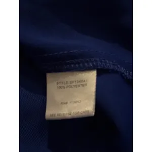 Hawthorn Blue V Neck 3/4 Sleeve Laser‎ Cut Detail Blouse Women Large thumbnail 9