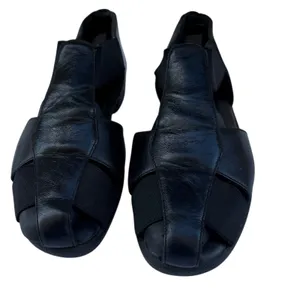 Airspree Black Leather Slip-On Sandals Women’s Size 7 Comfort Summer Shoes thumbnail 5
