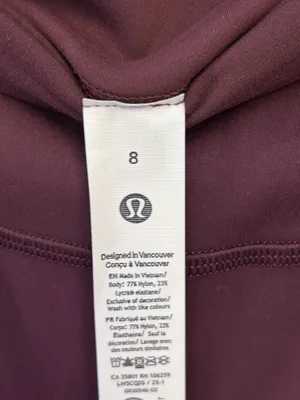 Lululemon Wunder Train High-Rise Tight 25" Size 8 Goodnight Plum NWT Authentic thumbnail 8