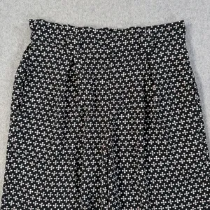 MAX STUDIO Women's Small Black White Pink Patterned Wide Leg Pants Pockets thumbnail 2