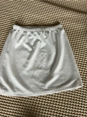 Marshalls White Textured Mini Skirt with Subtle Side Slit thumbnail 2
