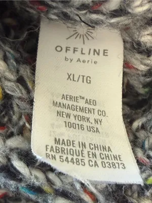 OFFLINE by Aerie Gray Confetti Marled Knit Quarter Zip Sweater XL thumbnail 9