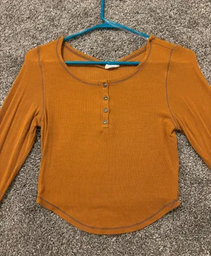 Burnt Orange Long Sleeve Top Size M thumbnail 1