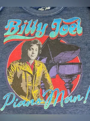 Billy Joel Graphic Crewneck Sweatshirt - Navy Blue thumbnail 7