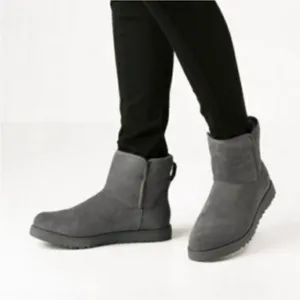 Ugg Cory II Suede Short Ankle Boots 5 Charcoal Gray Minimal Classic Mini Fall thumbnail 5