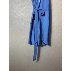 NWT Free People Like Me Or Love Me Slip Dress Blue Wrap Mini XS thumbnail 6