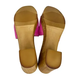 Steve Madden Neon Pink Block Heels Slides Sandals 9 Platform y2k thumbnail 9