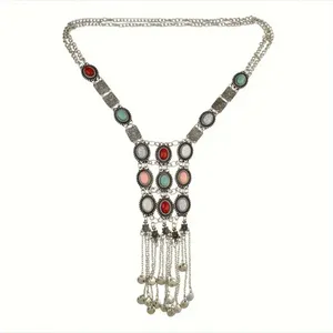 Retro Ethnic Style Long Tassel Sweater Chain Exaggerated Bohemian‎ Necklace thumbnail 4