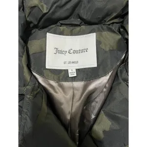 Juicy Couture NWT Women Small Camo Moto Puffer Jacket Fall Vintage Retro Y2K thumbnail 7