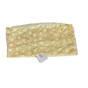 Beginning Boutique NWT Festive Y2K Sequined Yellow Heart Pattern Tube Top Size:12 thumbnail 3