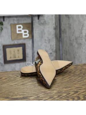 NWT A New Day Slingback Bow Flats Pointed Toe 94303553 Cheetah Brown Multi 6M thumbnail 6