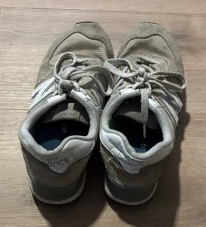 New Balance Beige and White Athletic Shoes thumbnail 1