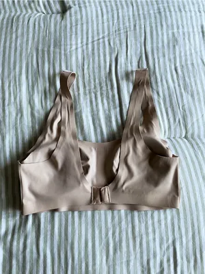 Lively The Sleek Scoop Bralette Size Small Toasted Almond Removable Padding Cups thumbnail 7