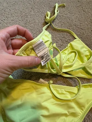 NWOT L*Space twist front bikini set lime extra small thumbnail 3
