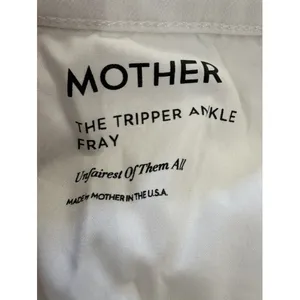 MOTHER The Tripper Ankle Fray Jeans White Distressed High Rise Button‎ Fly 27 thumbnail 6