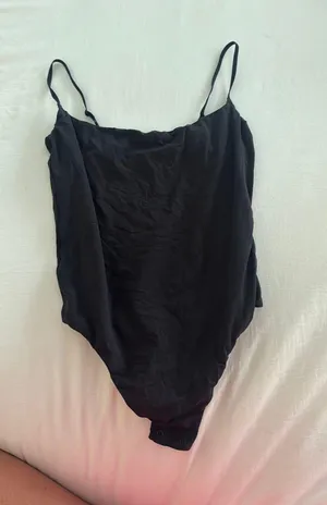 Skims black bodysuit thumbnail 1