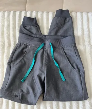 Figs technical collection gray teal jogger scrub pants thumbnail 1