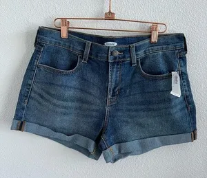 NWT Old Navy Denim Roll Hem Short Stretch Jean Shorts 8 thumbnail 1