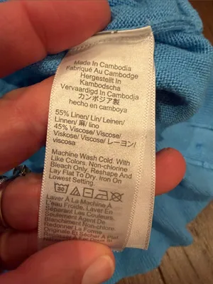 J. Crew Light Blue V-Neck Button-Side Sweater Medium - C1-601 thumbnail 6