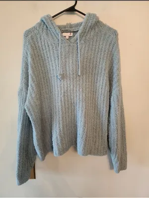 So blue hooded sweater size womens large thumbnail 1
