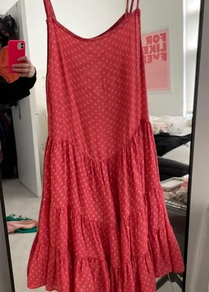 Free People Intimately Red Pattern Sundress  thumbnail 1