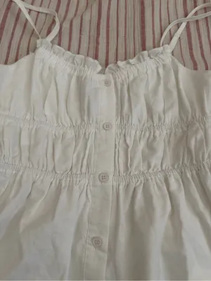 Hello Molly White Ruffled Smocked Mini Dress thumbnail 5