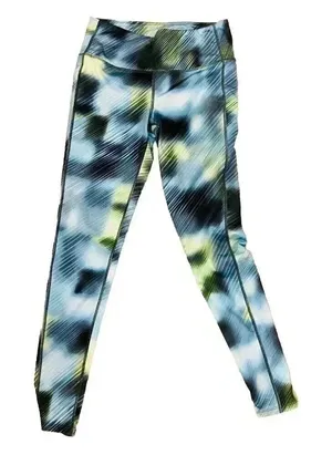 Athleta High Rise Alpine Chaturanga Blue Yoga workout‎ Ankle leggings size Small thumbnail 1